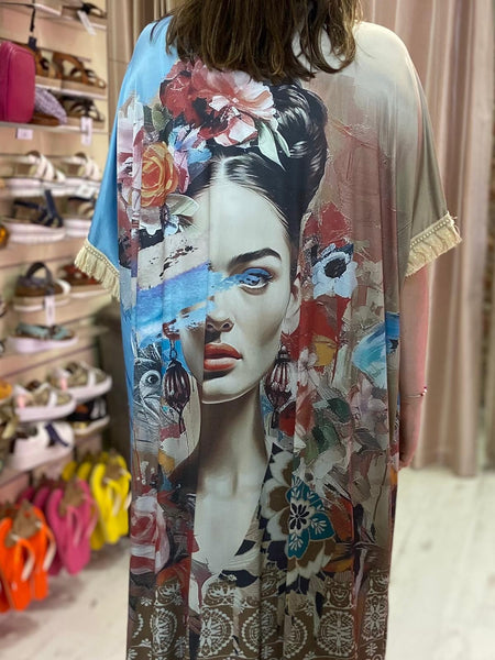 Artistic Frida Kahlo Inspired Kimono