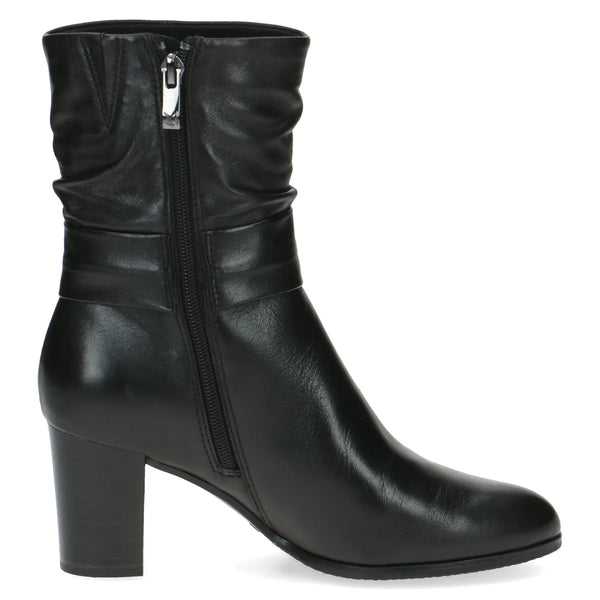 Caprice / 25328 Soft Leather Heeled Boot / Black