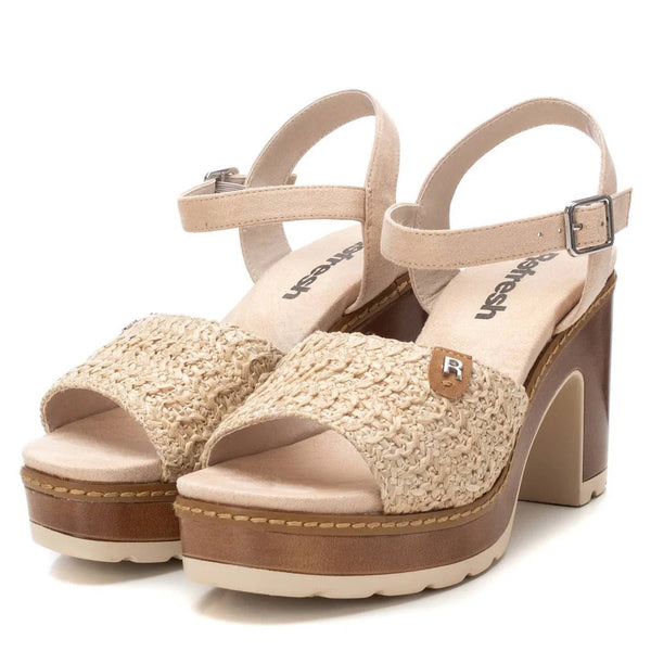 VEGAN Woven Detail Platform Sandal | 172704 | Cream