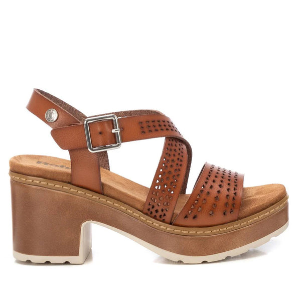 VEGAN Platform Block Heel Sandal | 172847 | Tan
