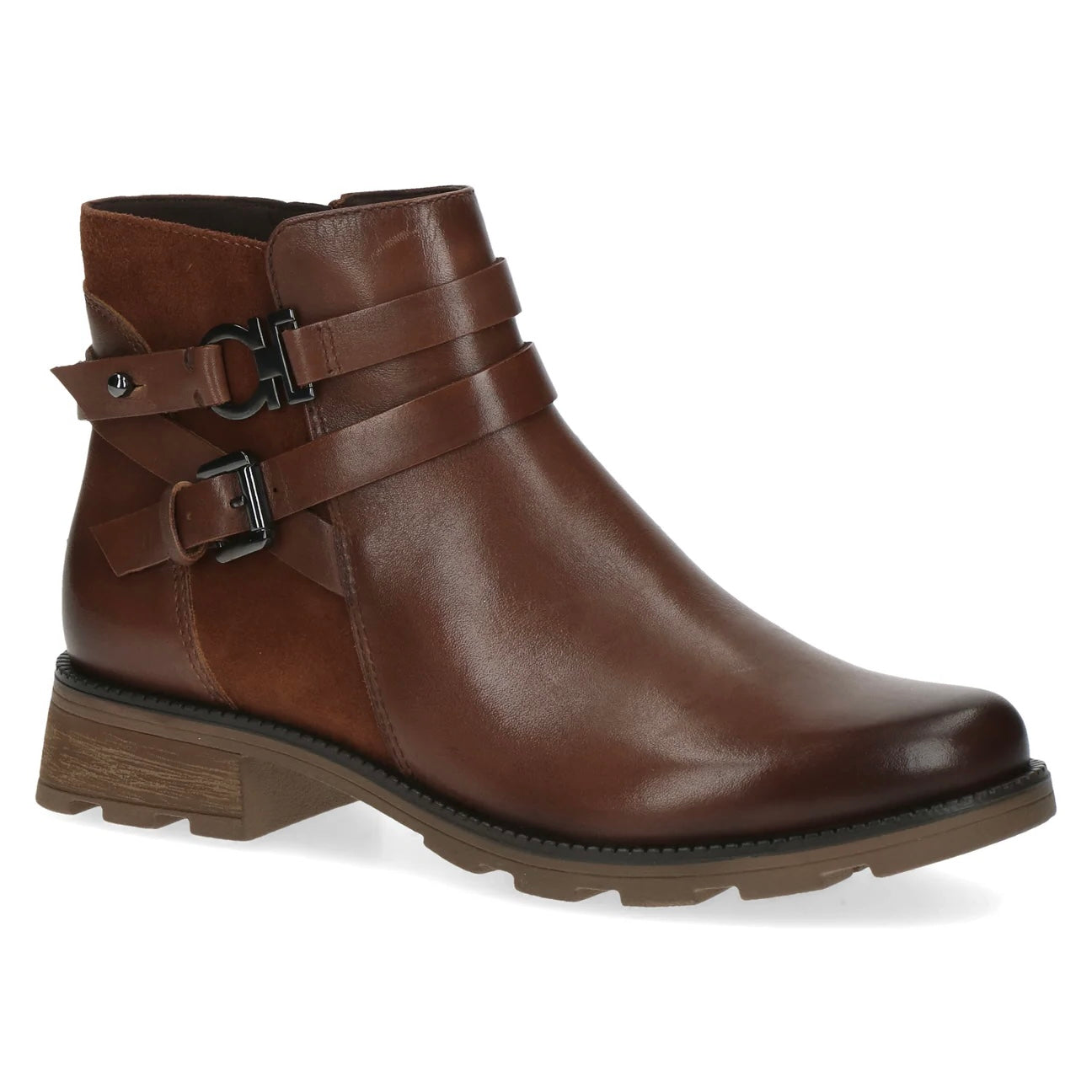 Caprice / 25429 Casual style Leather Ankle Boot / Cognac