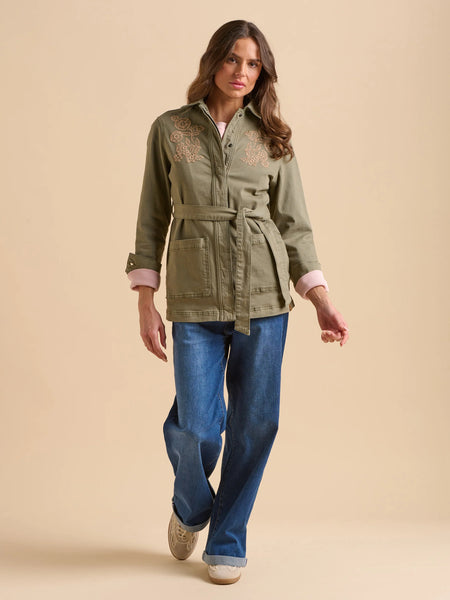 Embroidered Jacket | Khaki