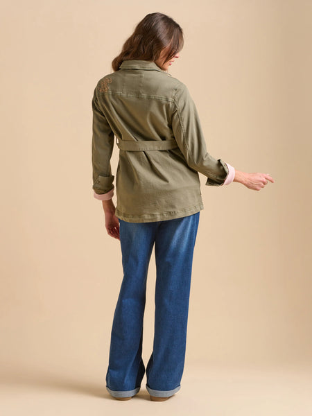 Embroidered Jacket | Khaki