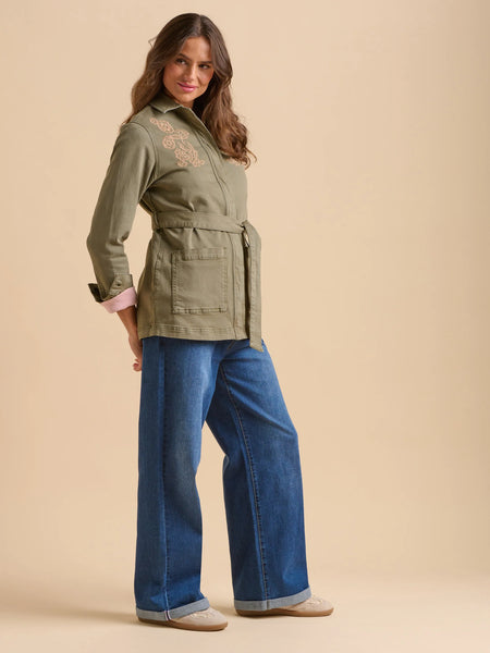 Embroidered Jacket | Khaki