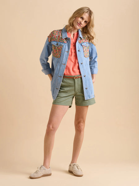 Patchwork Embroidered Denim Shirt