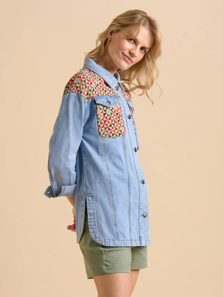 Patchwork Embroidered Denim Shirt
