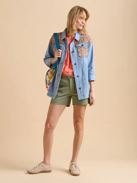 Patchwork Embroidered Denim Shirt