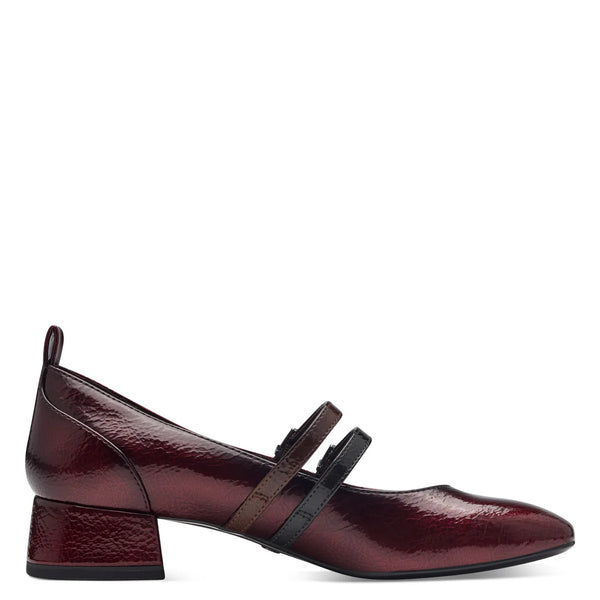 Tamaris | 22318 | Patent Shoe | Merlot Red