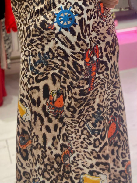 Zadie Animal Print Satin Skirt | Seaside Fun