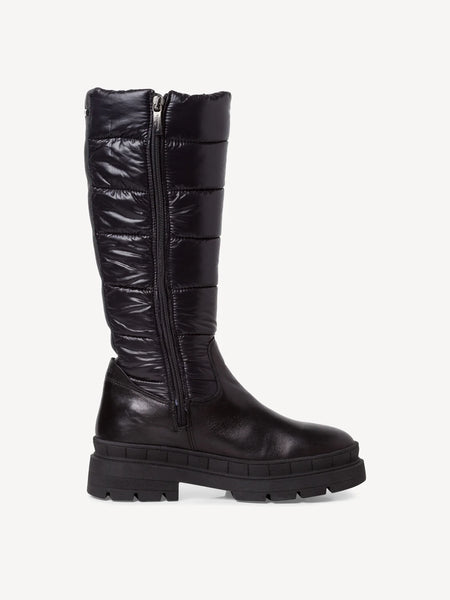 Tamaris | Tall Puffer Boot | 26629 | Shiny Black