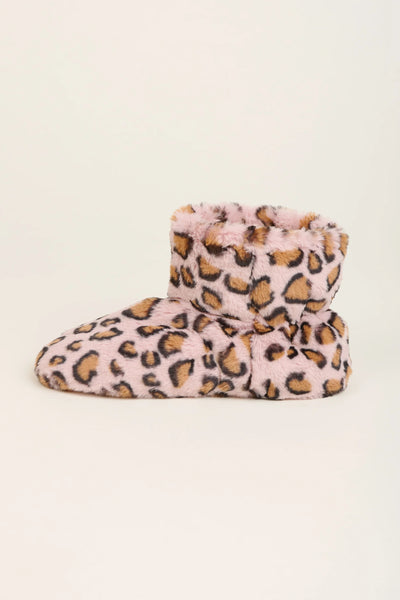 Leopard Bring Me Coffee Slipper Boots