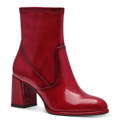 Tamaris | 25357 | Heeled Patent Boot | Red