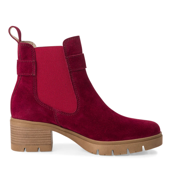 Tamaris | 25447 | Leather Ankle Boot | Red