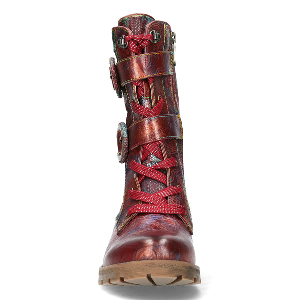 Laura Vita | Cocrailo 71 Calf Boot | Dark Red