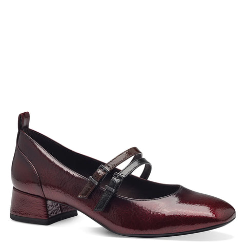 Tamaris | 22318 | Patent Shoe | Merlot Red