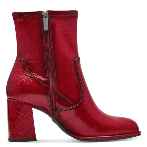 Tamaris | 25357 | Heeled Patent Boot | Red