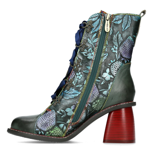 Laura Vita | Evcao 311 Heeled Ankle Boot | Blue/Green Multi