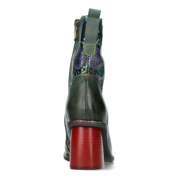 Laura Vita | Evcao 311 Heeled Ankle Boot | Blue/Green Multi