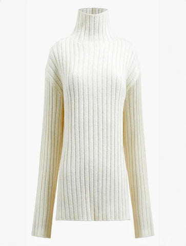 Great Plains Knit Mock Neck Jumper | White