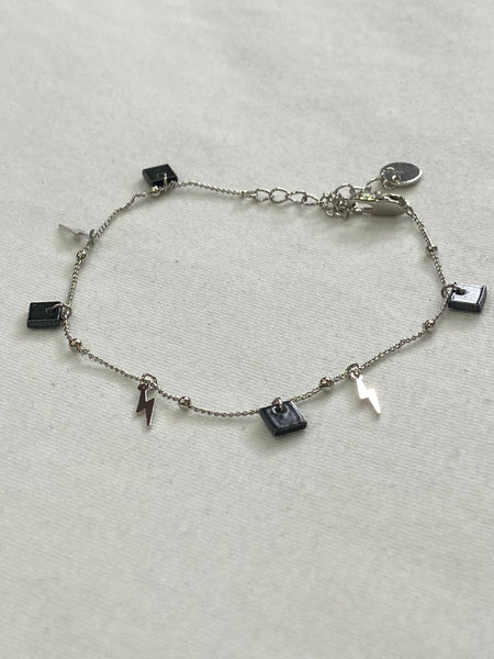 Monica Shell Bracelet | Silver Lightning