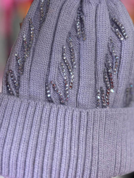 Sparkle Bobble Hat | Lilac