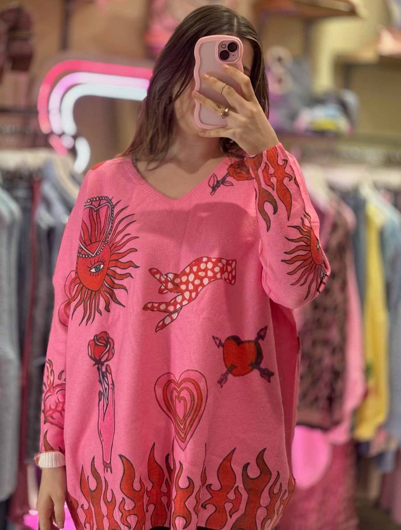 Old School Tattoo Jumper | Pink