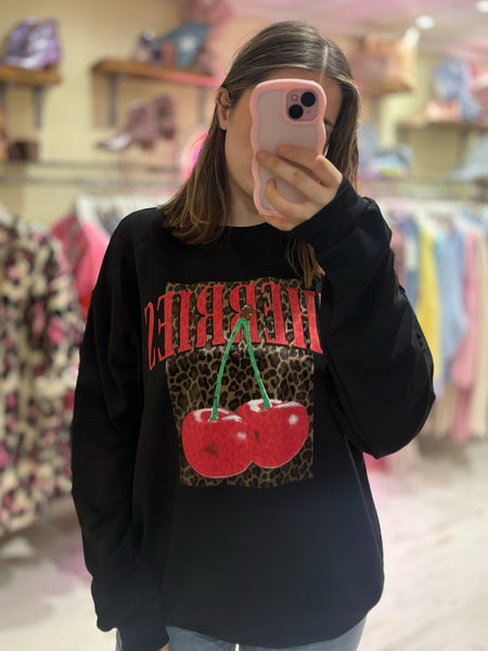 Ciao Milano Cherries Black Sweatshirt