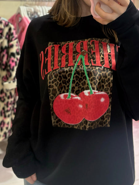 Ciao Milano Cherries Black Sweatshirt