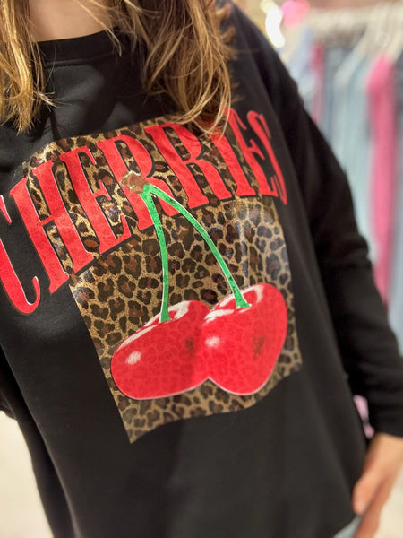 Ciao Milano Cherries Black Sweatshirt