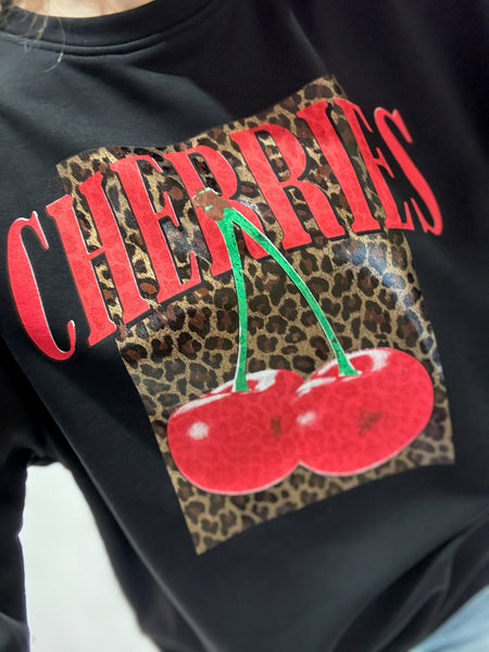 Ciao Milano Cherries Black Sweatshirt