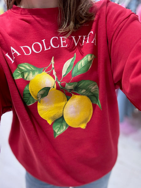 Ciao Milano La Dolce Vita Sweatshirt | Red