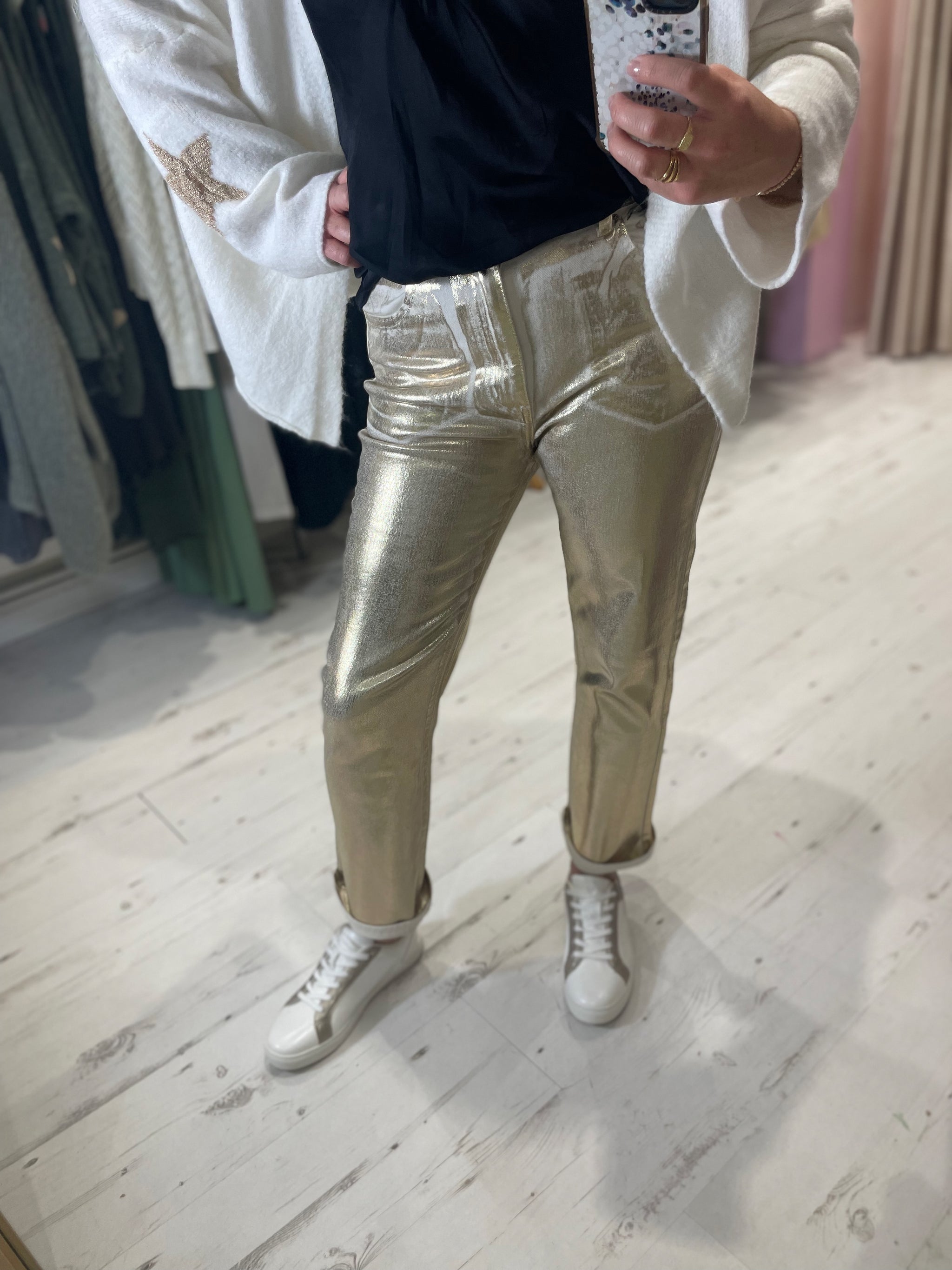 Pantalon slouchy dorado zara sale