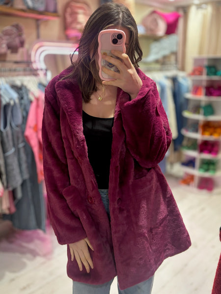 Faux Fur Coat | Sugar Plum