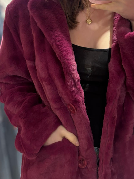 Faux Fur Coat | Sugar Plum