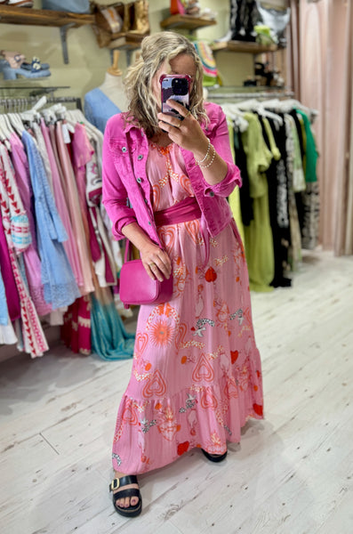 Lola Printed Maxi Dress | Pink