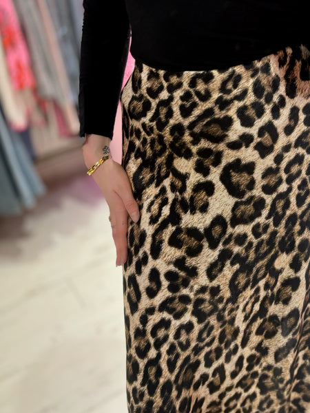 Jaguar Print Midi Skirt