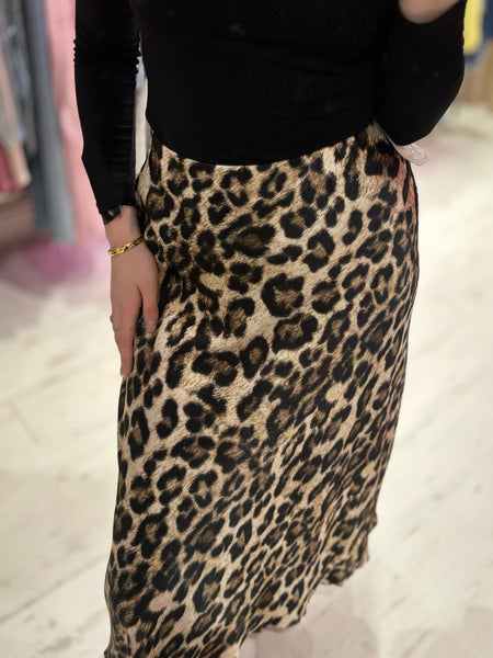 Jaguar Print Midi Skirt