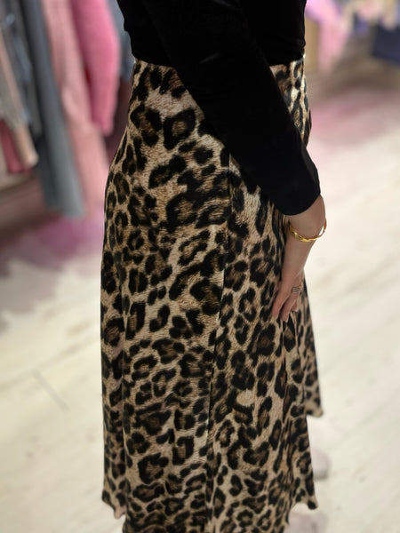 Jaguar Print Midi Skirt