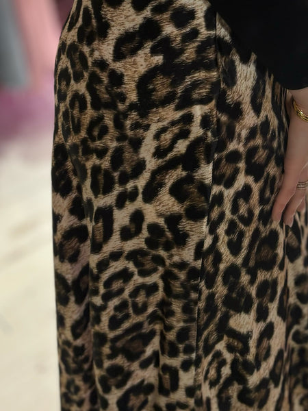 Jaguar Print Midi Skirt