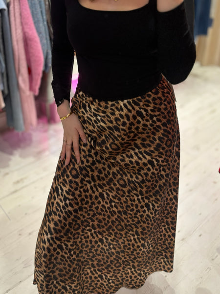 Animal Print Midi Skirt