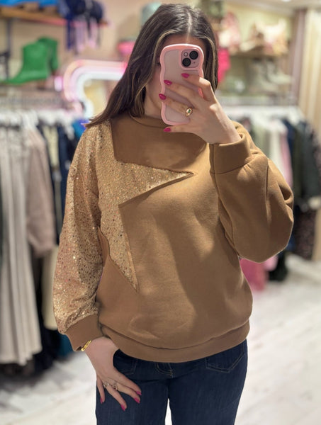 Star Jumper | Camel/Gold