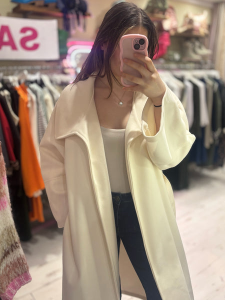 Felt Trench Coat | Cream