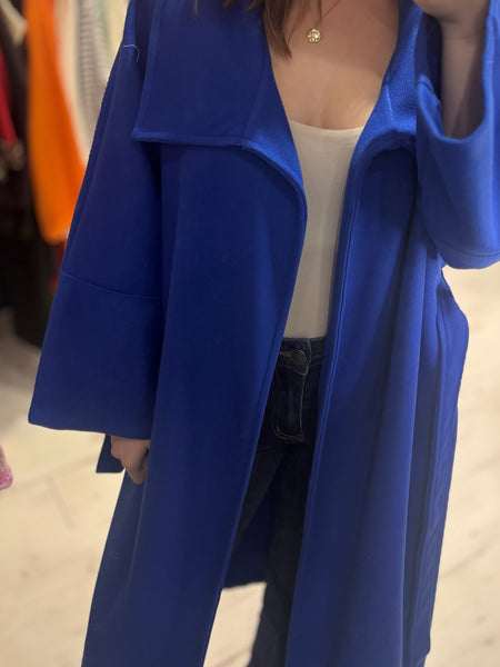 Felt Trench Coat | Royal Blue