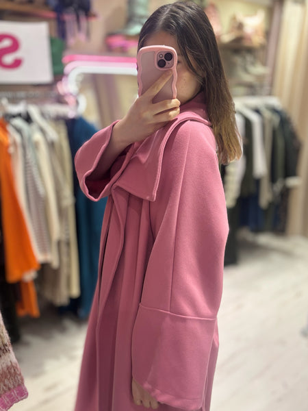 Felt Trench Coat | Pink