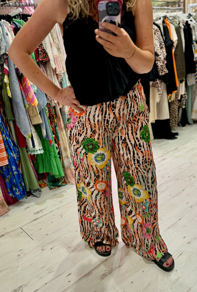 Zadie Animal Print Palazzo Pants | Tiger