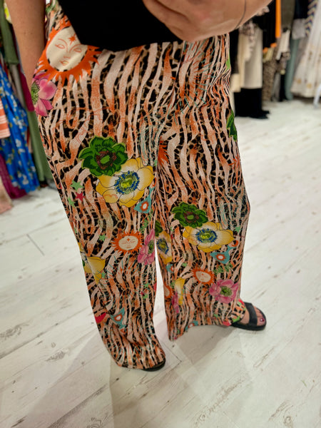 Zadie Animal Print Palazzo Pants | Tiger