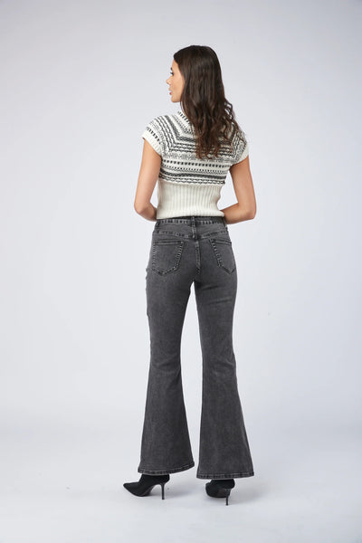 Toxik3 OMI Flared Jeans | Grey