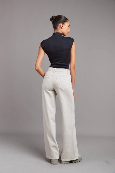 Toxik3 Veera Wide Leg Jeans | Stone