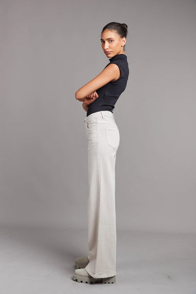 Toxik3 Veera Wide Leg Jeans | Stone