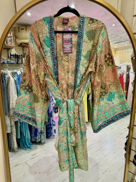 Indian Silk Long Kimono | Various Colours